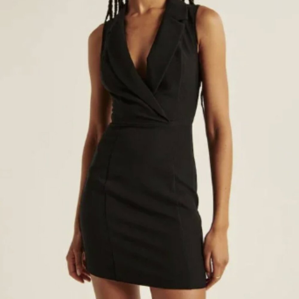 Abercrombie & Fitch Black Mini Blazer Dress